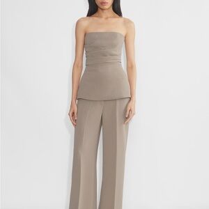 aritzia lilou crepette tube top in nomad taupe